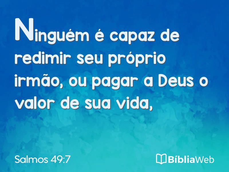 Salmos 49:7 em imagem para compartilhar