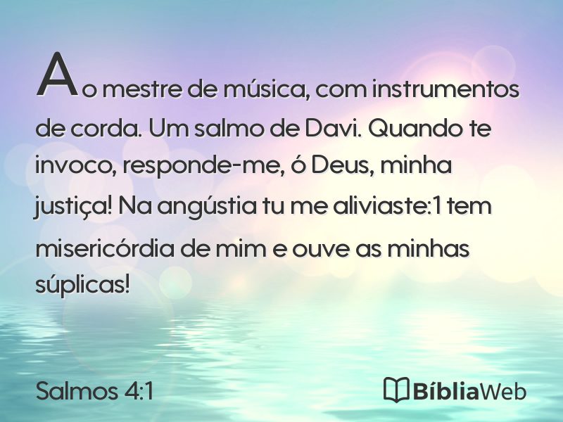 Salmos 4:1 em imagem para compartilhar