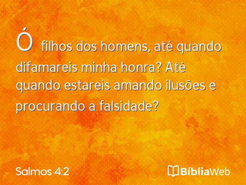 Salmos 4:2 em imagem para compartilhar