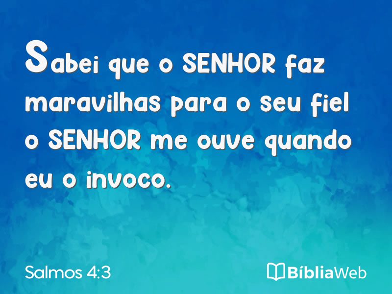 Salmos 4:3 em imagem para compartilhar