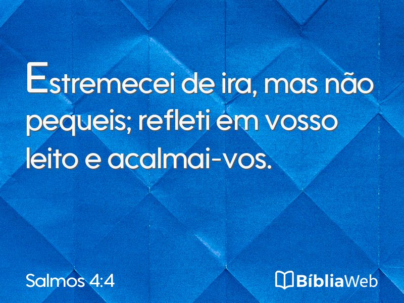 Salmos 4:4 em imagem para compartilhar