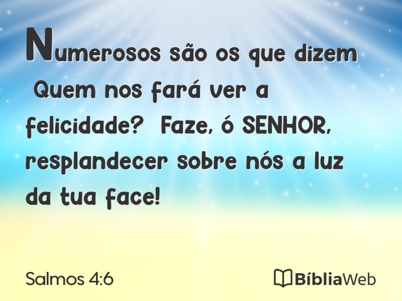 Salmos 4:6 em imagem para compartilhar