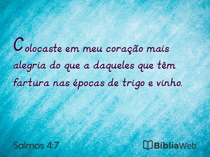 Salmos 4:7 em imagem para compartilhar
