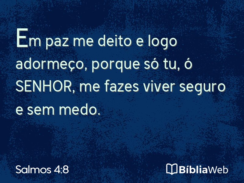 Salmos 4:8 em imagem para compartilhar