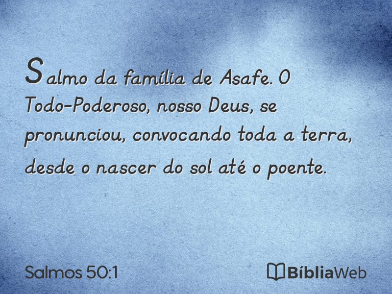 Salmos 50:1 em imagem para compartilhar