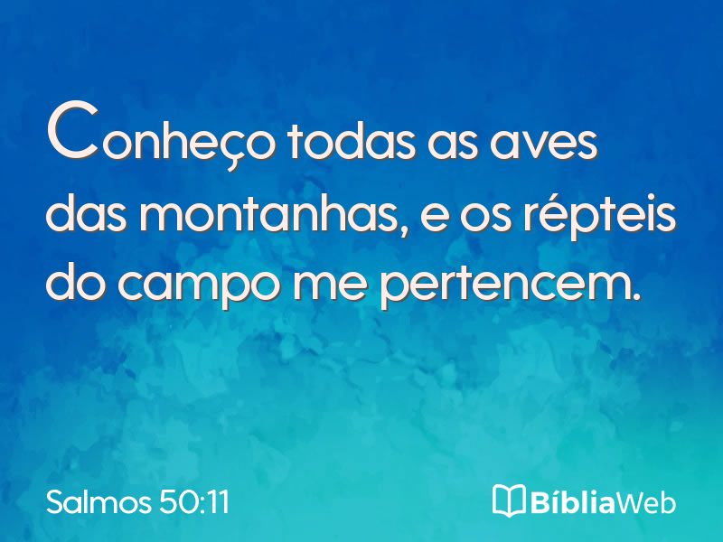 Salmos 50:11 em imagem para compartilhar