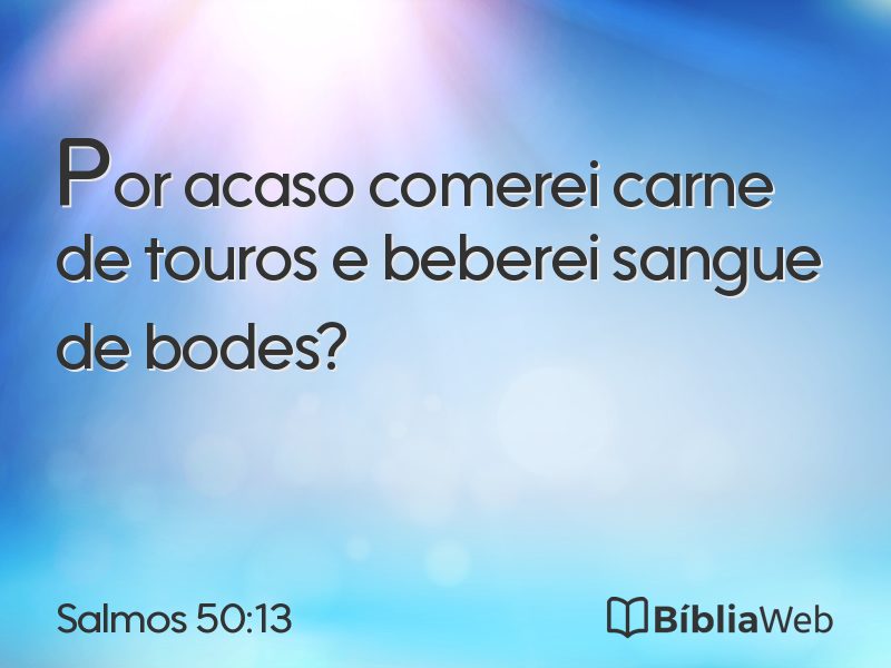 Salmos 50:13 em imagem para compartilhar