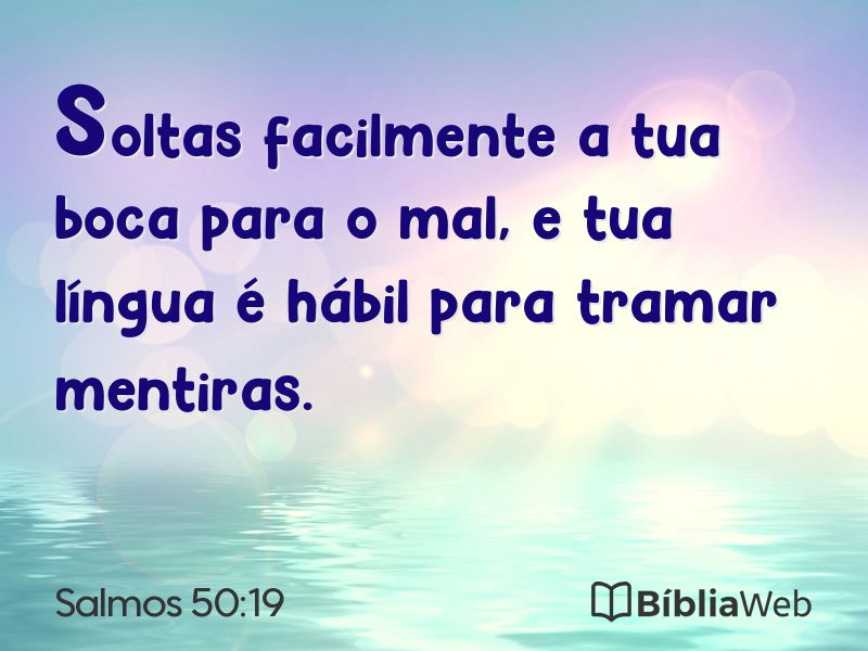 Salmos 50:19 em imagem para compartilhar