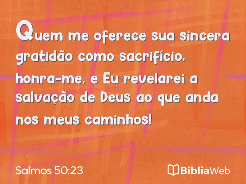 Salmos 50:23 em imagem para compartilhar