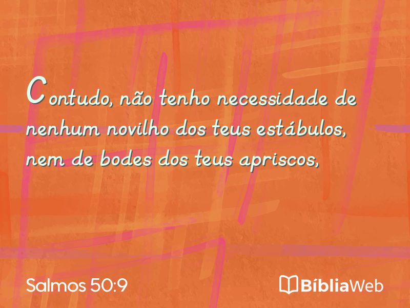 Salmos 50:9 em imagem para compartilhar