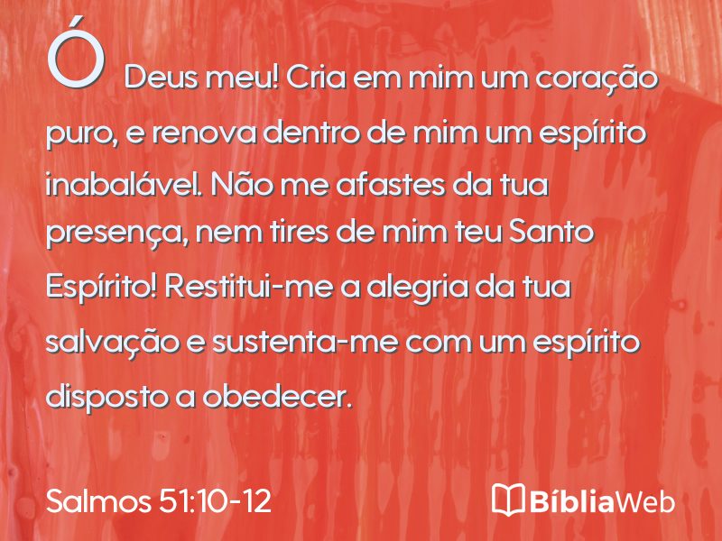 Salmos 51:10-12 em imagem para compartilhar