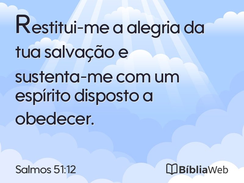 Salmos 51:12 em imagem para compartilhar