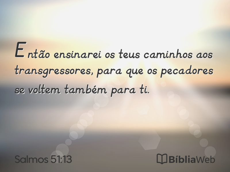 Salmos 51:13 em imagem para compartilhar