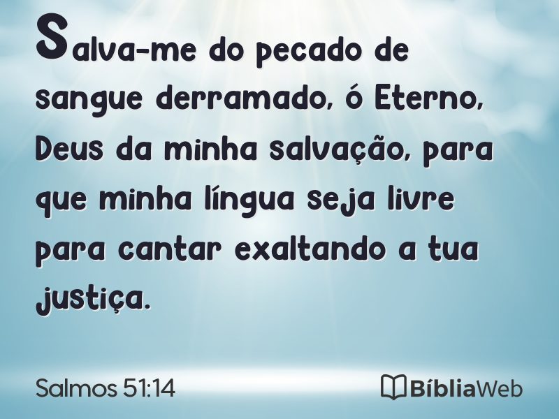 Salmos 51:14 em imagem para compartilhar