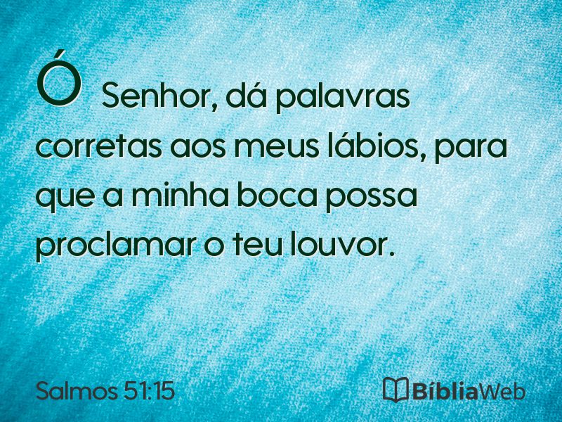 Salmos 51:15 em imagem para compartilhar