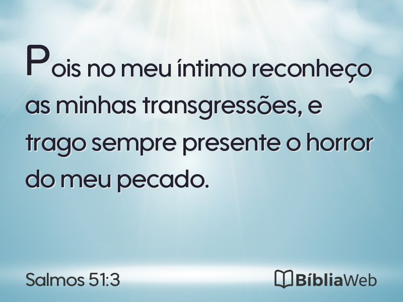 Salmos 51:3 em imagem para compartilhar