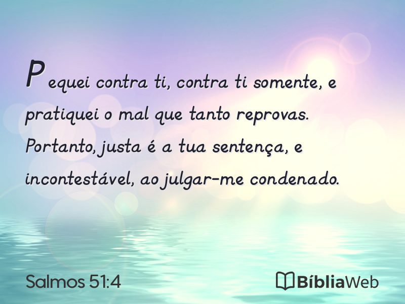 Salmos 51:4 em imagem para compartilhar