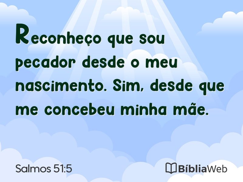 Salmos 51:5 em imagem para compartilhar
