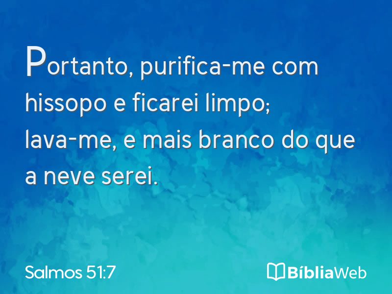 Salmos 51:7 em imagem para compartilhar