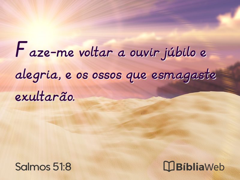 Salmos 51:8 em imagem para compartilhar