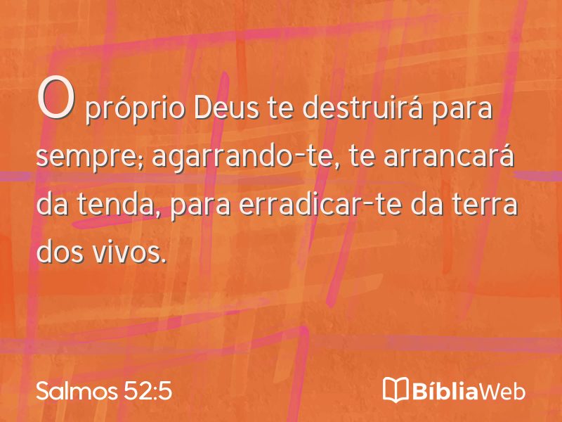 Salmos 52:5 em imagem para compartilhar