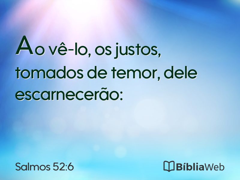 Salmos 52:6 em imagem para compartilhar