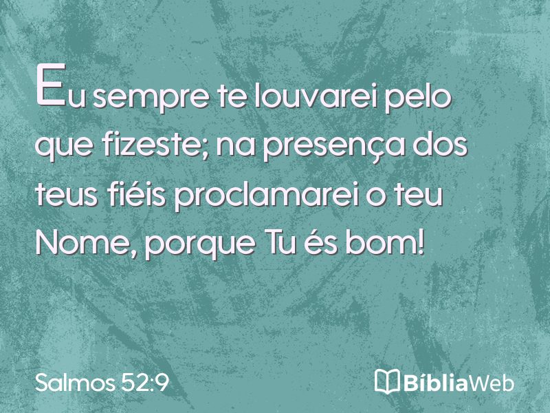 Salmos 52:9 em imagem para compartilhar