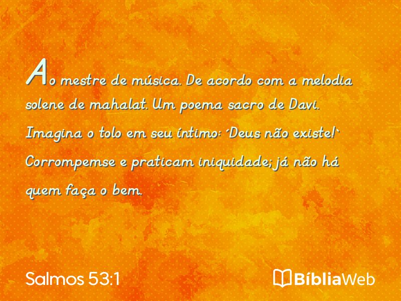 Salmos 53:1 em imagem para compartilhar