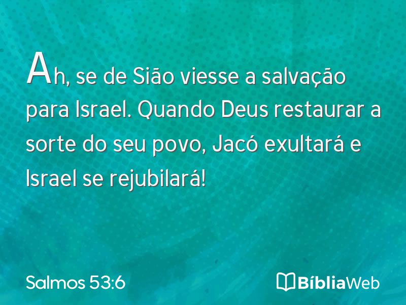 Salmos 53:6 em imagem para compartilhar