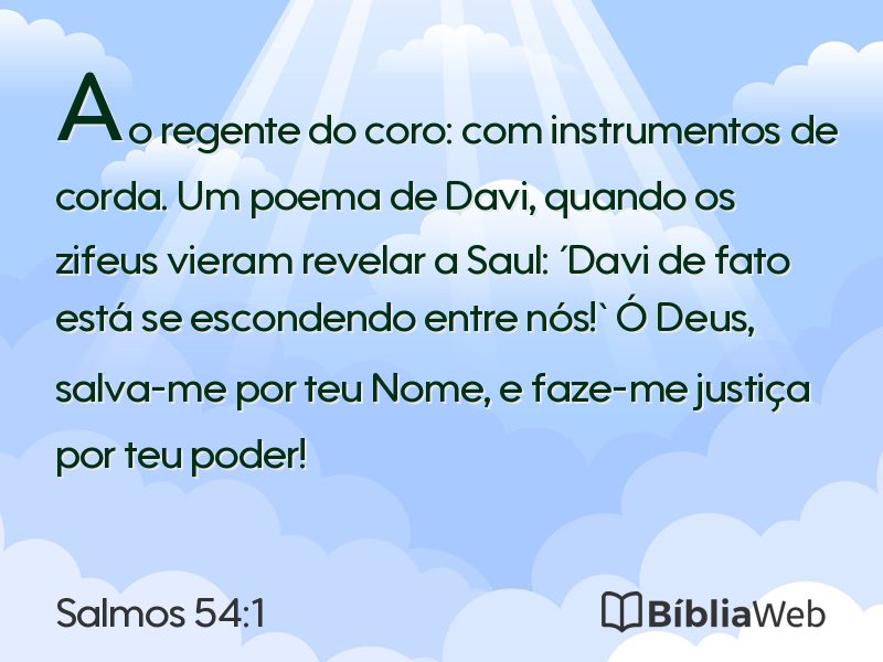 Salmos 54:1 em imagem para compartilhar