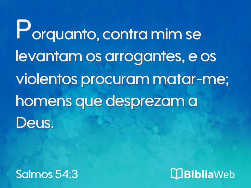 Salmos 54:3 em imagem para compartilhar