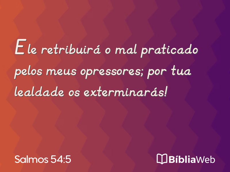 Salmos 54:5 em imagem para compartilhar