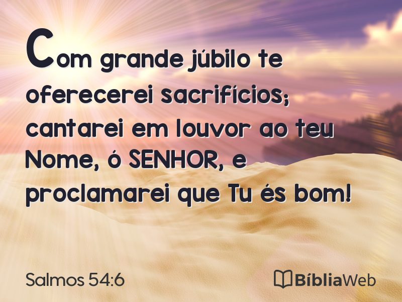 Salmos 54:6 em imagem para compartilhar