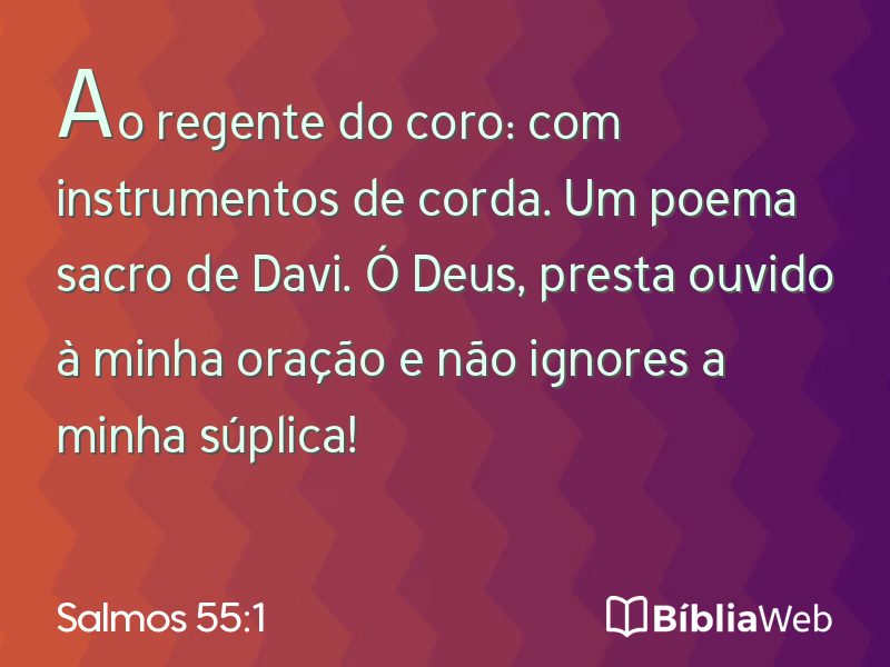 Salmos 55:1 em imagem para compartilhar