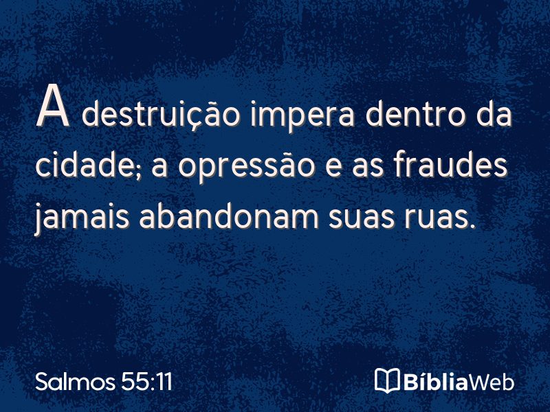 Salmos 55:11 em imagem para compartilhar