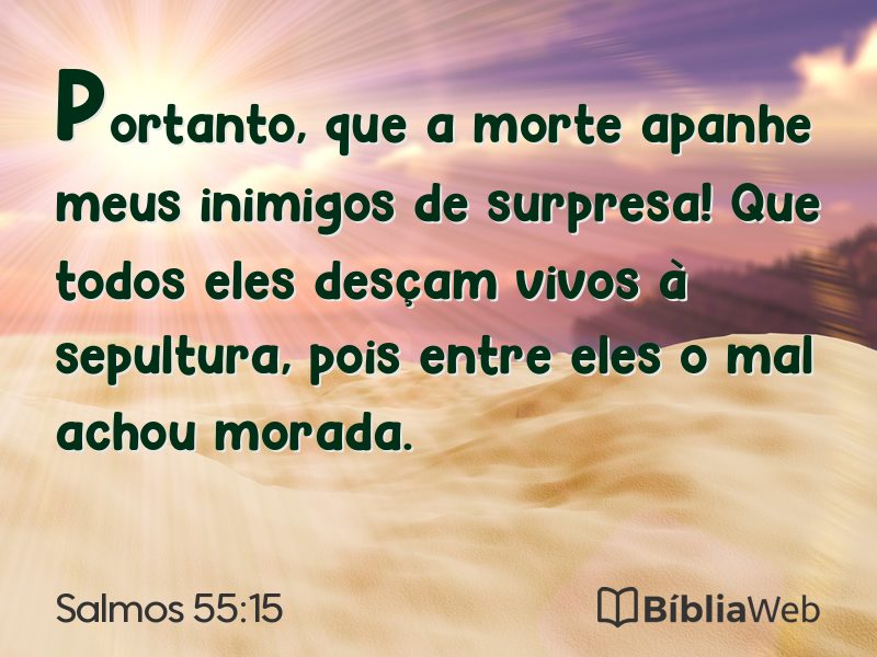 Salmos 55:15 em imagem para compartilhar