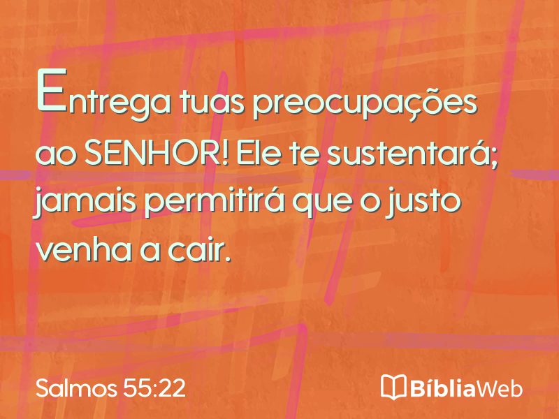 Salmos 55:22 em imagem para compartilhar