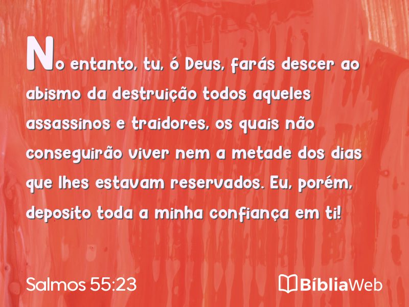 Salmos 55:23 em imagem para compartilhar