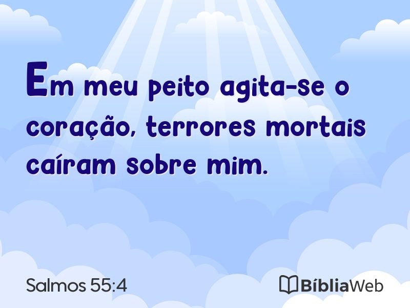 Salmos 55:4 em imagem para compartilhar