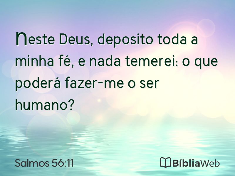 Salmos 56:11 em imagem para compartilhar