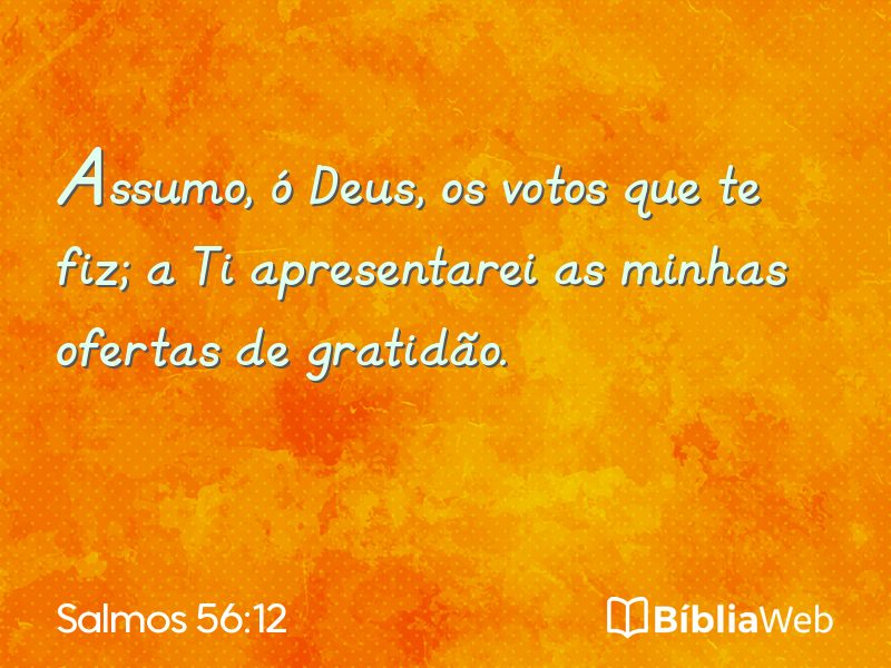Salmos 56:12 em imagem para compartilhar