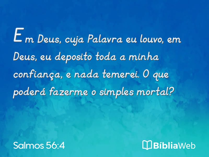 Salmos 56:4 em imagem para compartilhar