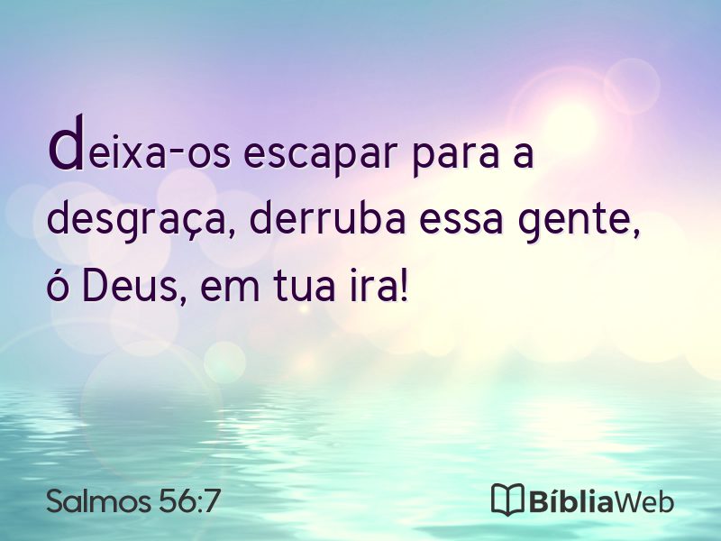 Salmos 56:7 em imagem para compartilhar