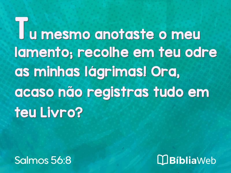 Salmos 56:8 em imagem para compartilhar