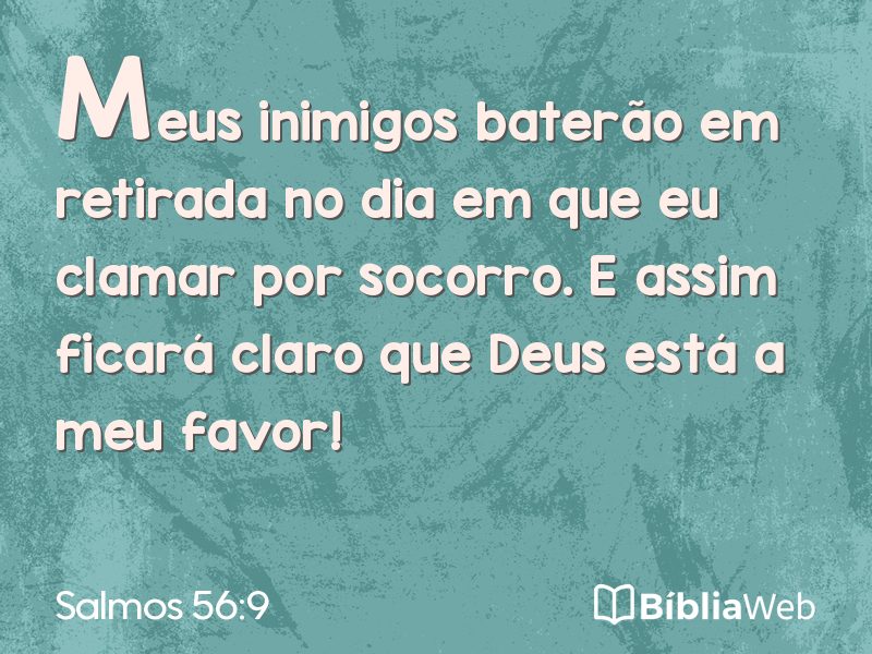 Salmos 56:9 em imagem para compartilhar
