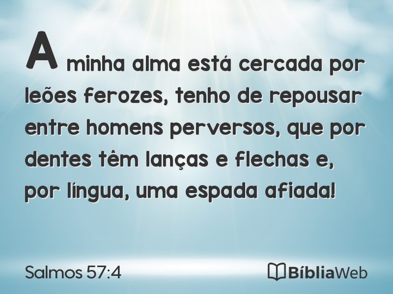Salmos 57:4 em imagem para compartilhar