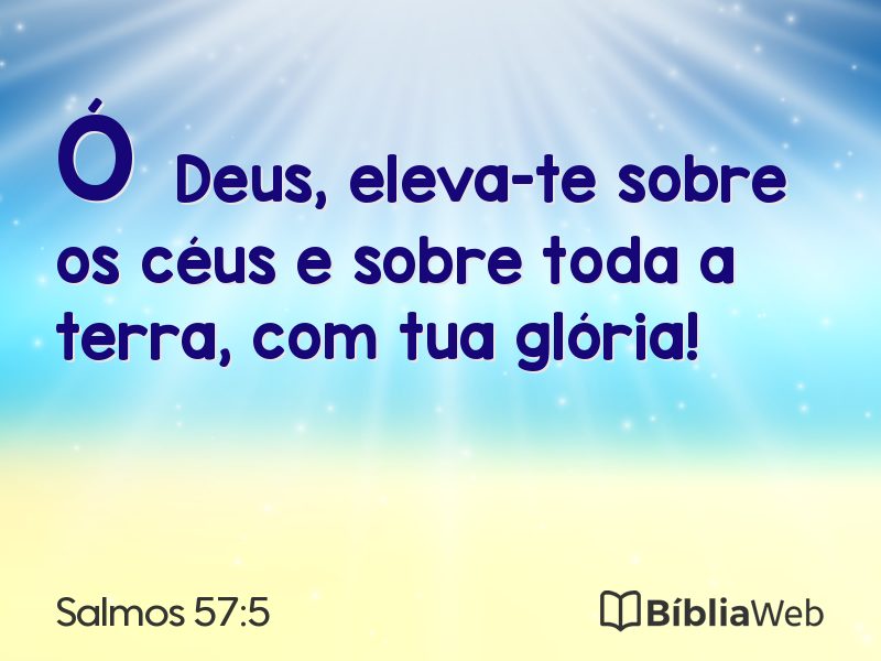 Salmos 57:5 em imagem para compartilhar