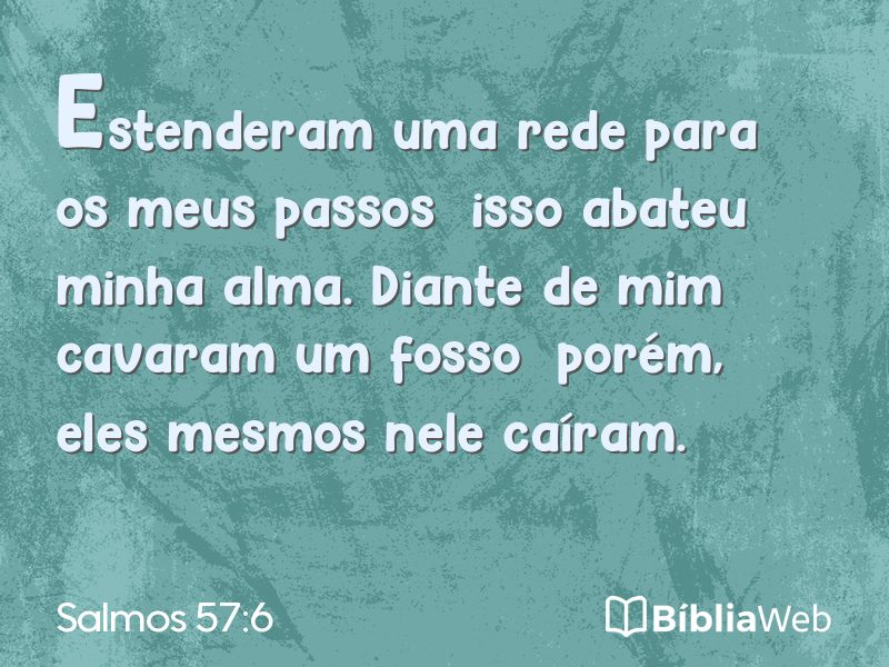 Salmos 57:6 em imagem para compartilhar