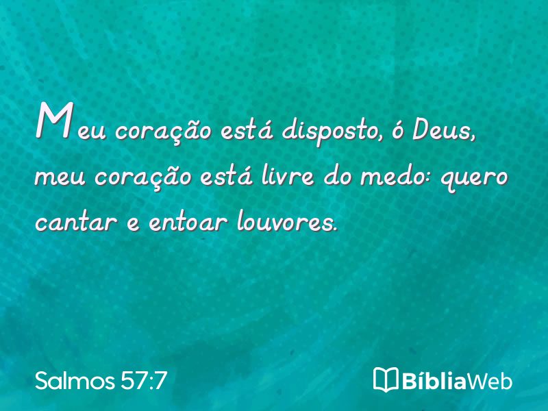 Salmos 57:7 em imagem para compartilhar