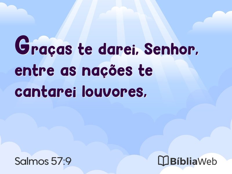Salmos 57:9 em imagem para compartilhar